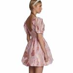 NEW Sister Jane Sz M Isabella Jacquard Mini Dress Bubble Skirt Pink Size M Photo 2