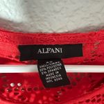 Alfani  Vibrant Red Sleeveless Lace Tank Top Photo 3