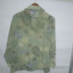 Sigrid Olsen Sigrid Olson S Green Fern Leaf Floral Long Sleeved Top Photo 4