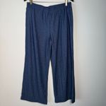 Milly Cabana Chevron Shimmer Pull On Pants Navy Silver Size L Beach Pool Resort Photo 5