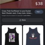 Crazy Train  Lace and Sunflower Duster, Swim , CoverUp, Long Vest Boho Photo 6