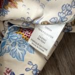 Joie  Cream and Blue Floral Blouse Medium Button Down Satin Top Photo 5