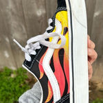 Vans Old Skool Flame Sneaker Size 3.5 men’s 5 womans black red yellow skater Photo 0