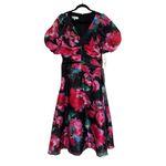 NWT Teri Jon by Rickie Freeman Floral Print Organza Cocktail Dress Photo 2