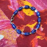 Cute Beaded Blue Bracelet with Clasp. Dimensions in photos. Photo 1