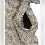 Nike  Women’s Small Merled Light Gray Hooded‎ Black Trim Pockets Sweatshirt Photo 3