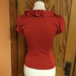 Sexy lady in red 90s plunging top Photo 5