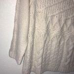 FOR THE REPUBLIC Sweater Cream Cableknit Crew Neck Sweater Sz M NWT Neutral Photo 2