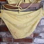 Mossimo Supply Co. Yellow Lace string Bikini Bathing suit Size L Size L Photo 5