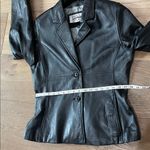 wilson's leather Pelle Studio  Blazer Style Jacket Black Size Medium Vintage Y2K Photo 6