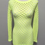 Malibu Sugar neon yellow fishnet long sleeve top one size Size undefined Photo 1