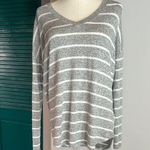 Nordstrom Korye Gray Striped long sleeve high low tunic sweater Women's Top - s Photo 0