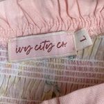 Ivy City Co Roselyn Dress Pastel Floral Smocked Bodice Puff Sleeve Tiered Large Pink Photo 9