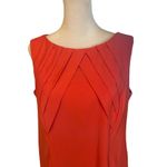 AGB DRESS Coral Sheath Dress with Tucking Detail on Bodice Size 12 Orange Photo 1