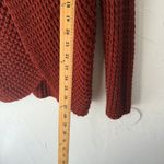 Panhandle  Western Rust Red Button‎ Cowl Neck Knit Sweater Medium Cowboy Chunky Photo 7
