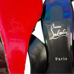 Christian Louboutin NEW Condorage Strap 85mm Iridescent Wedge Heel size 37 Black Photo 9
