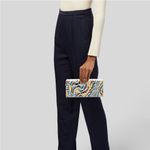 Fendi  X Sarah Coleman Multicolor Vitello Vertigo Zucca Horizontal Box Bag Clutch Photo 6