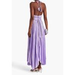 Alice + Olivia  Lilac Pleated Halter Maxi Dress Formal Evening Gown Size 10 Photo 1