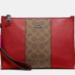 Coach NWT!  Large Charlie Pouch Colorblock Photo 4