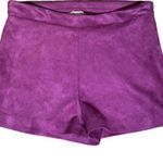 ZARA NWT Velvet High-Waisted Purple Shorts Sz M Photo 0