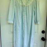 Barbizon Vintage Light Blue Nightgown with Lace Trim Small Photo 0