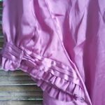 Motherhood L Purple Satin Tie Back Maternity Top Size undefined Photo 4