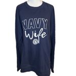 Soffe  Navy Blue “Navy Wife” Graphic Pullover Sweatshirt 2XL Photo 1