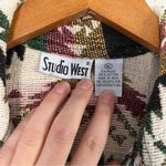 Studio West Vintage Cream Green Western Blazer Jacket XL Photo 1