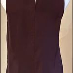 ZARA Brown Plum Sleeveless Blouse w asymmetric Gathered & Pleaded Side Detail Photo 4