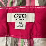 Cato Woman Pink Brown Green Bermuda Shorts Side Pockets Size 16W Photo 2