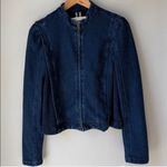 Anthropologie Pilcro  Anita Denim Jacket Cropped Stretchy Knit Photo 5