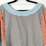 Ces Femme Striped Patchwork Print Long Sleeve Knit Top, EUC, Size Small Black Photo 9