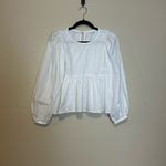Reformation  Rumi Long Sleeve Linen Babydoll‎ Blouse Size XS Photo 2