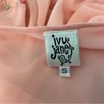 Ivy Jane Sheer Wrap Cardigan with Embroidery Pink Small Photo 8