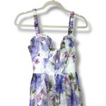 Lulus NWOT Hillela Ivory Purple Floral Ruffled Lace Photo 4