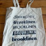 Brooklinen tote bag in Oatmeal & Navy Blue Tan Photo 1