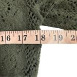 Free People Green Long Sleeve Collar Henley Lace Open Knit Crochet Style medium Photo 3
