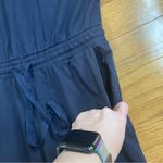 Calvin Klein Rhinestone Logo V-neck Sleeveless Jumpsuit Romper Blue Jersey L Photo 4