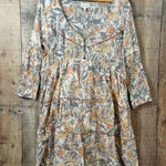 Shyanne XXL Floral Boho Western Peasant Dress Crinkle Tiered Long Sleeve Photo 0