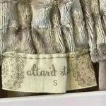 Altar'd State Velvet Off Shoulder Top Pink size Small Bell sleeve Velour Photo 4