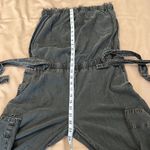 Cloth & Stone  szXS dark grey strapless romper frayed edges pockets elastic waist Photo 7