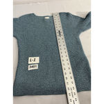 Chico's Womans Size 1 (small-8) Blue Mettalic Pull Over Short Sleeve Sweater Photo 6