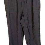 ZARA Straight Leg Joggers Elastic Drawstring Waist Navy Blue Women's Size Large Photo 0