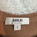 AGOLDE Tan Ribbed Bailey Tank Top Size S Photo 7