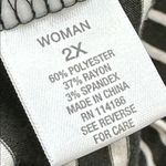 Dress Barn Tiered Short Sleeve Boat Neck Striped Green and White Top Womens 2X Photo 10