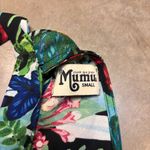 Show Me Your Mumu Sz Medium Green Hawaiian Floral Ruffled Crop Mini Tie Neck Top Photo 1