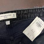 Abercrombie & Fitch  The Dad High Rise Curve Love Black Wash Denim Jeans Size 10S Photo 8