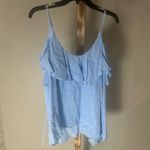 Gianni Bini Light Blue Ruffle Camisole Top Size Large Photo 2