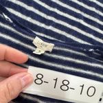 J.Crew Tank‎ Top Womens Small Blue Striped V Neck Sleeveless Knit Wool Blend Photo 2