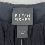 Eileen Fisher 100% Silk a Lightweight Crinkle Chiffon Dress Black Size Large NWT Photo 5